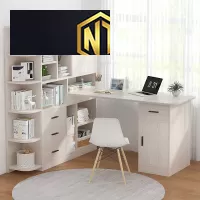Bàn làm việc tại nhà kèm với giá kệ để sách chất lượng
